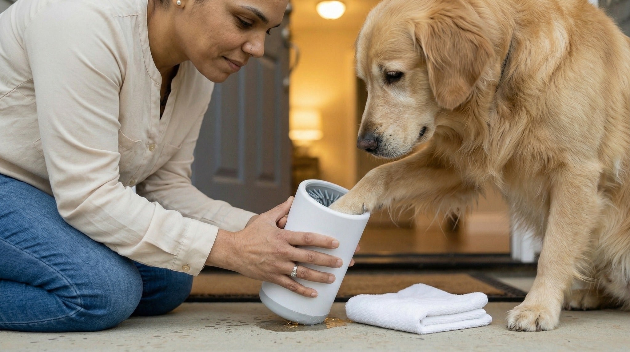 Dog Paw Cleaner Cup – Soft Silicone Bristles