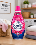 Downy Intense Floral 1.4 L fabric softener in a laundry room setting