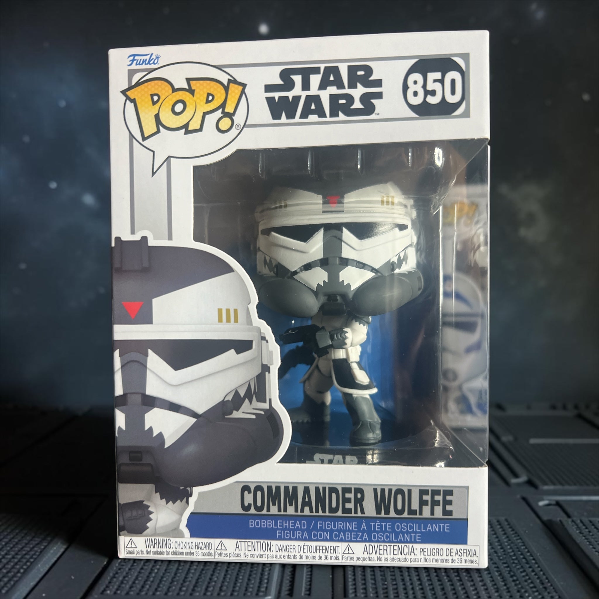 Funko Pop Star Wars Commander Wolffe bobblehead figure number 850 front packaging