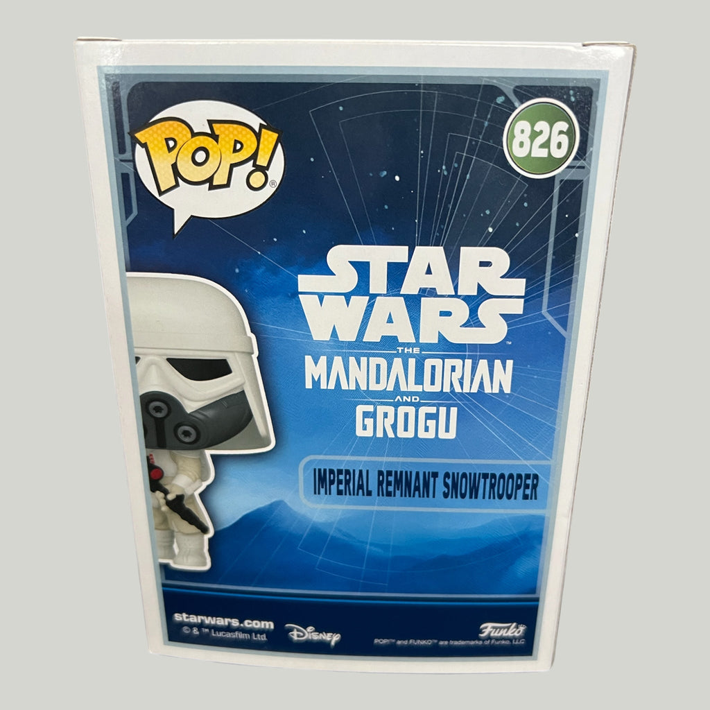 Funko Pop Star Wars Imperial Remnant Snowtrooper bobblehead figure number 826 back packaging artwork