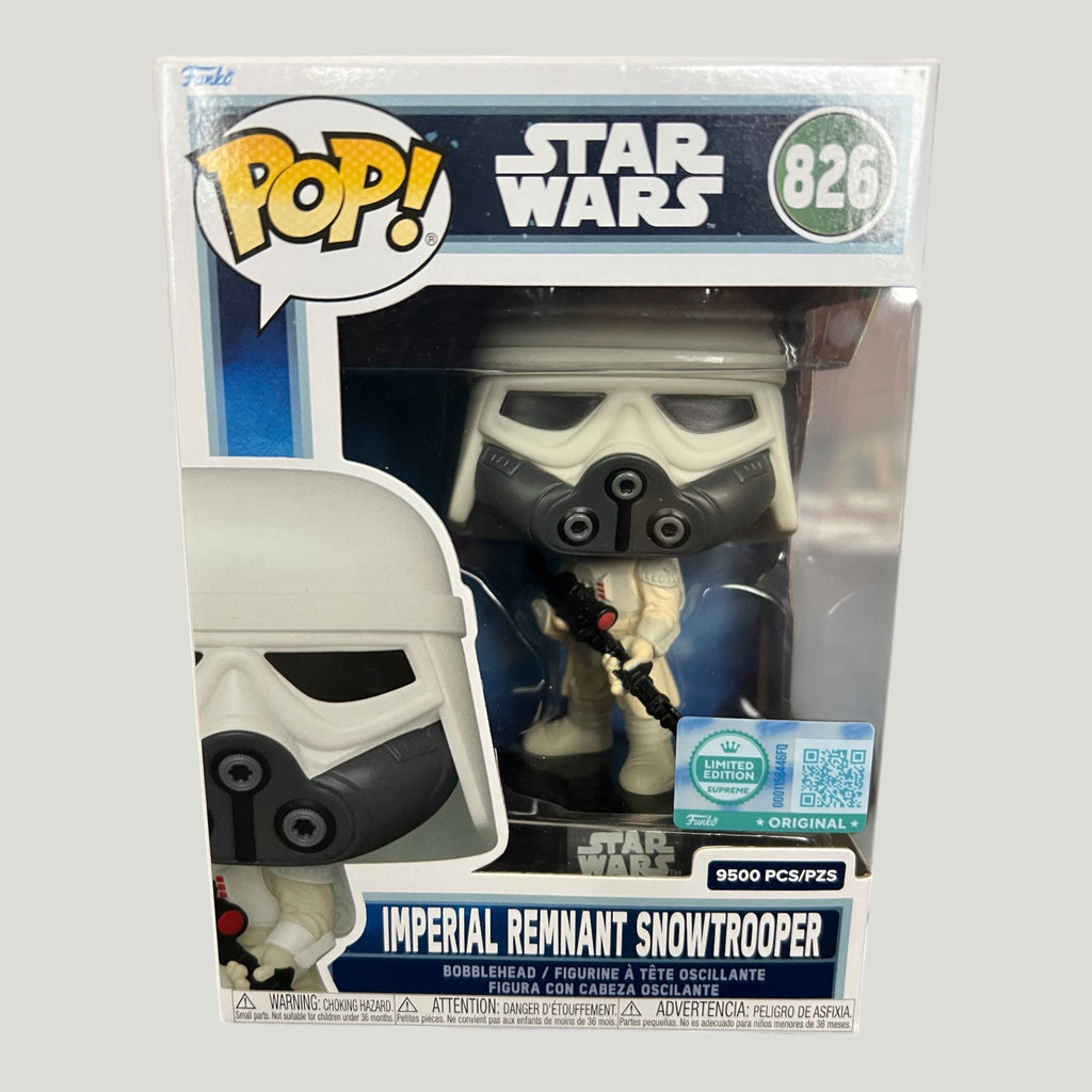 Funko Pop Star Wars Imperial Remnant Snowtrooper limited edition bobblehead figure number 826 front packaging