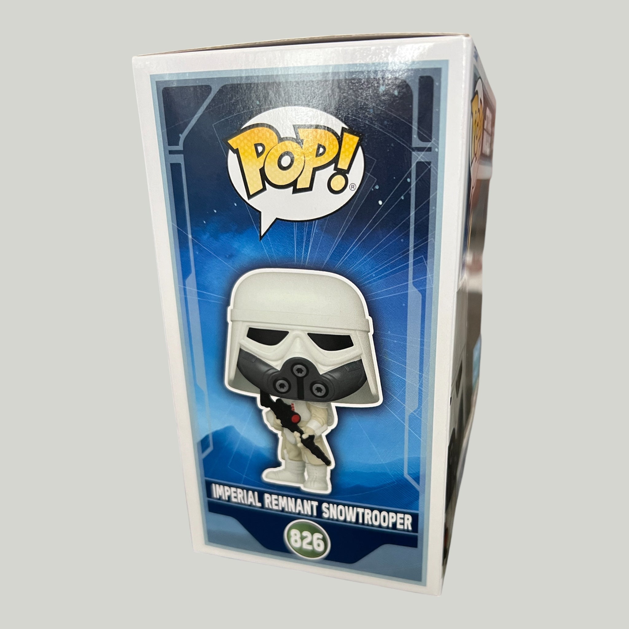 Funko Pop Star Wars Imperial Remnant Snowtrooper bobblehead figure number 826 side packaging