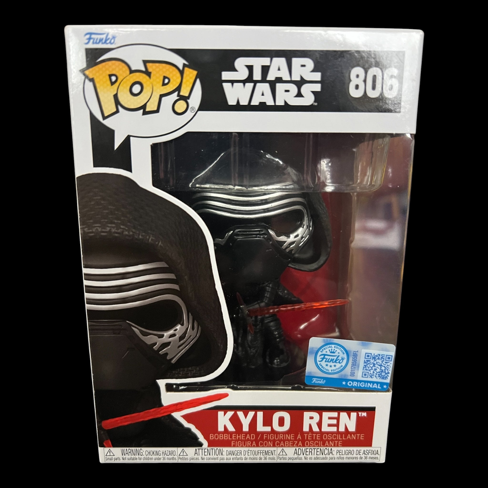 Funko Pop Star Wars Kylo Ren bobblehead figure number 806 front packaging