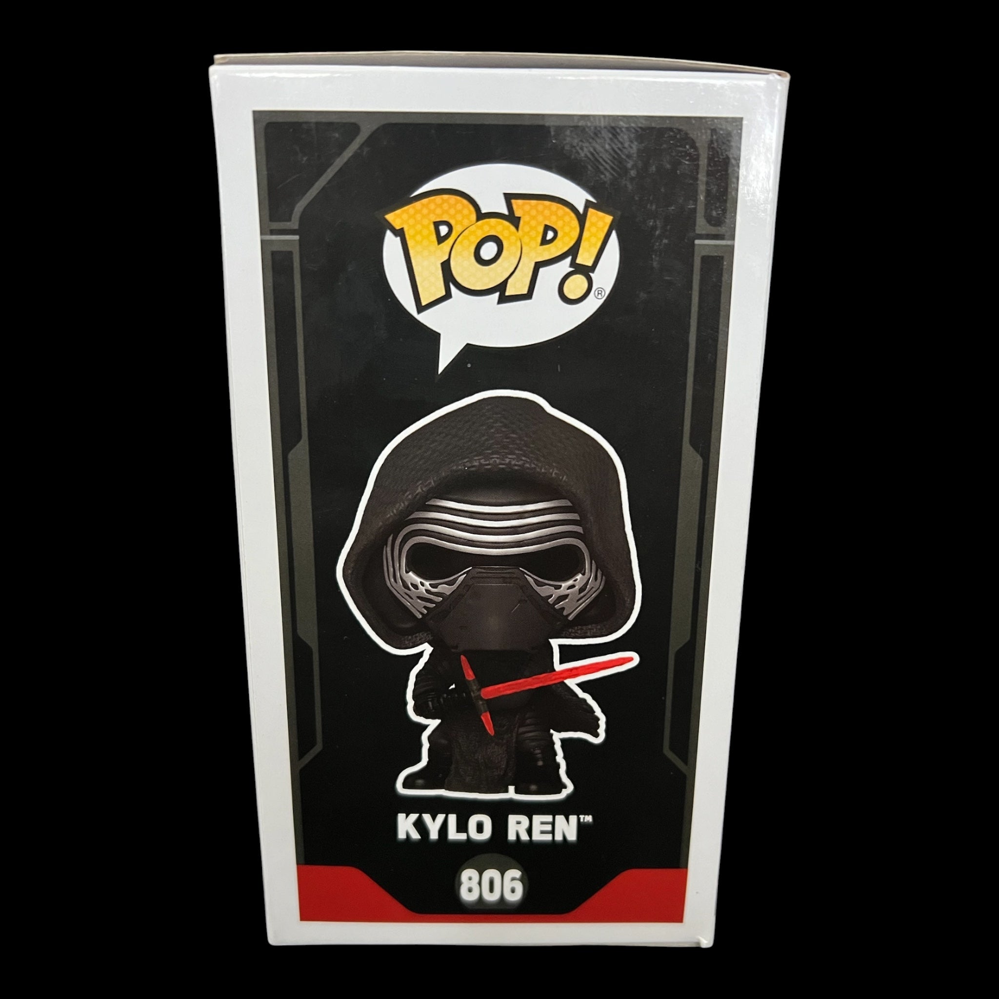 Funko Pop Star Wars Kylo Ren bobblehead figure number 806 side packaging