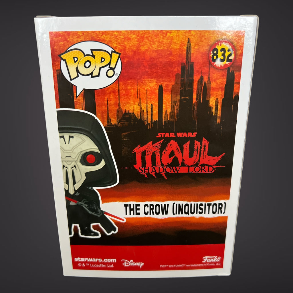 Funko Pop Star Wars The Crow Inquisitor vinyl bobblehead figure number 832 back packaging