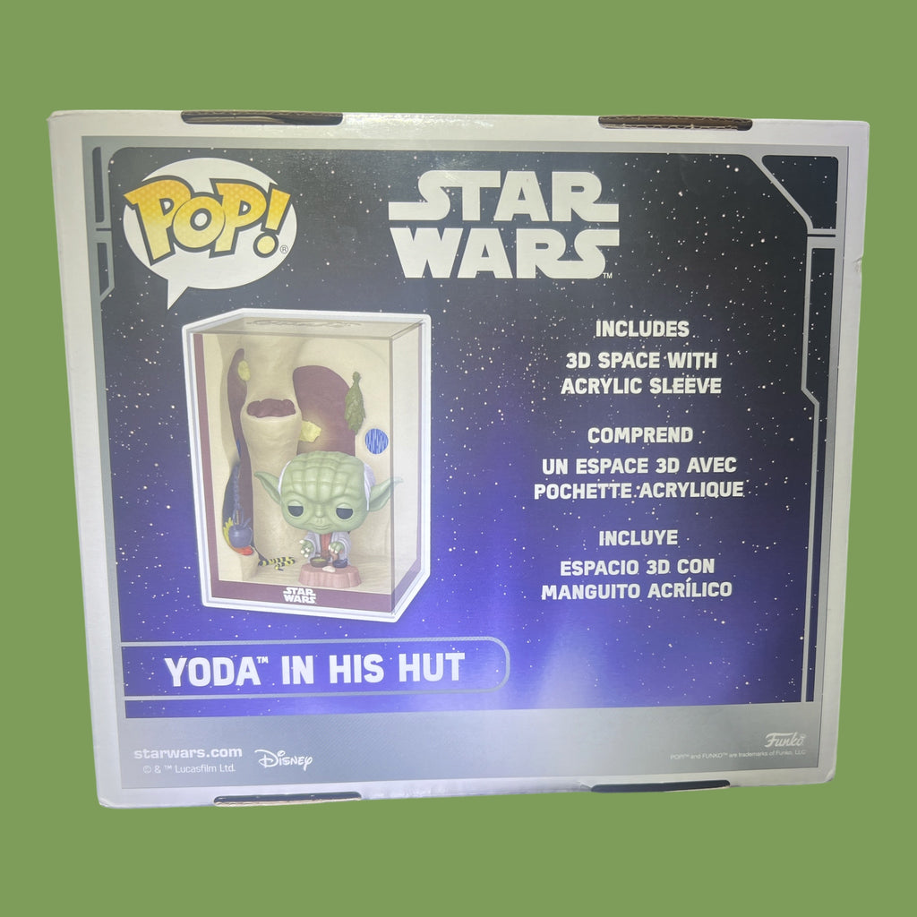 Funko Pop Star Wars Yoda in His Hut back packaging