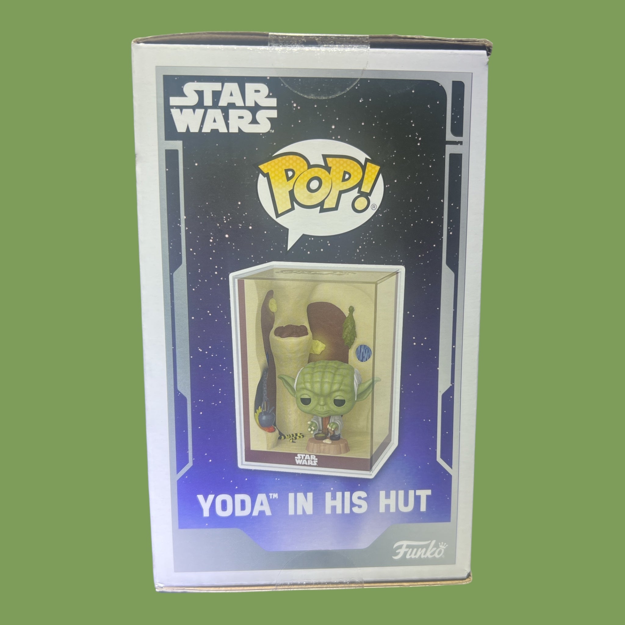 Funko Pop Star Wars Yoda in His Hut side packaging