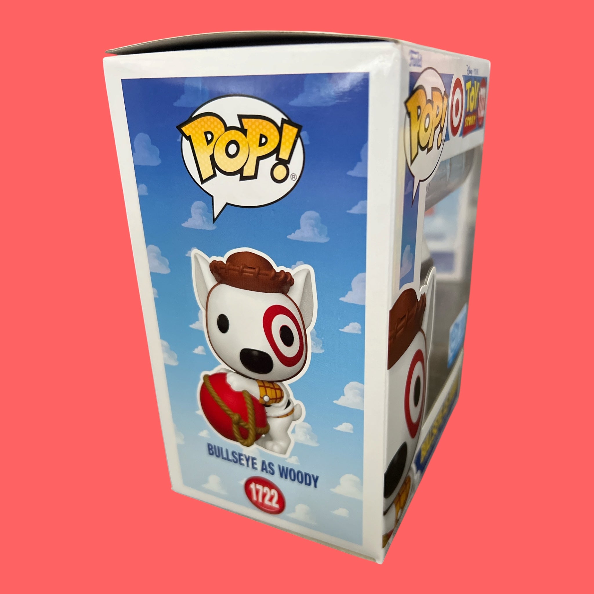 Funko Pop Toy Story Bullseye as Woody vinyl figure side packaging
